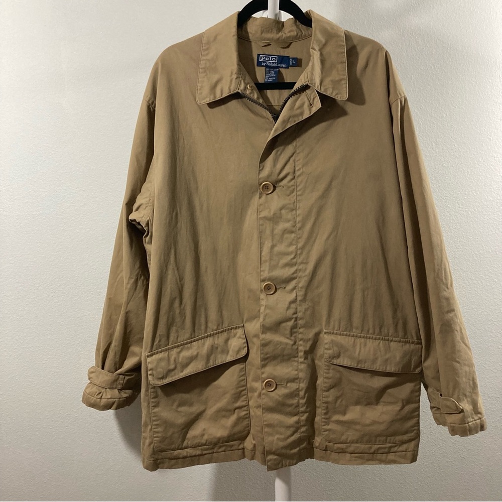 *SOLD* Polo Ralph Lauren Khaki Jacket Size Large - Picture 1 of 10